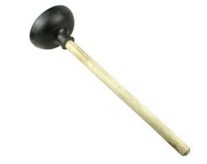 Good quality Toilet Plunger with wood handle factory