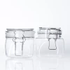 Good sale 500ml 350ml cosmetic plastic pet kilner jar with large metal clip