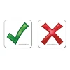 Green Checkmark and Red X Magnets - 1.25&quot; x 1.25&quot; - Visual Status Indicators - CHECKX125 - StoreSMART-C