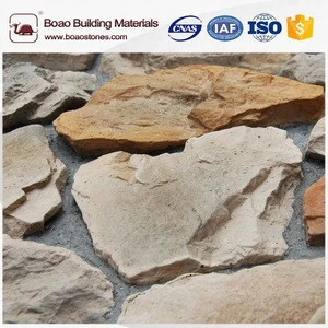 Grey light weight cultured shadow stone block for wall garden and building
