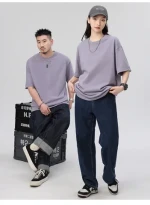 300gsm unisex cotton oversized t shirt new design luxury quality cotton loose fit football plain t-shirts for men