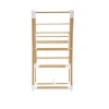 Gullwing clothes dryer rack foldable-White &wood color   heavy loading