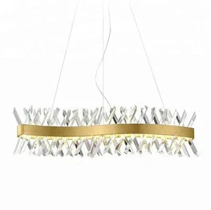 Guzhen modern hanging crystal chandelier pendant light
