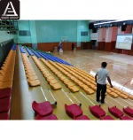Gym Entertainment sports Automatic telescopic bleachers grandstand seating system