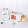 Heighten Custom Gift Handle Printed Cheesecake Packaging Paper Cake Box Unique With Window