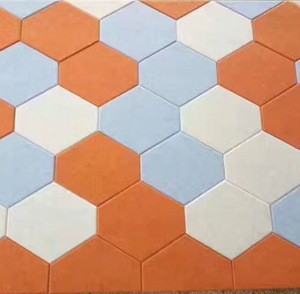 Hexagon Colorful felt polyester fiber acoustic panel decorate soundproofing of QinSound 2018
