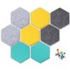 Hexagon  Felt Memo Board Tiles Self Adhesive Notice Board For Office Bedroom Home Wall Decor