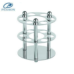 High-end bathroom products 304 stainless steel silver round toothbrush holder