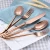Import High-grade Stainless Steel Gold-plating Flatware set 12pcs /Cutlery set/Dinner Knife,fork,spoo/Tableware /Gift of Promotion G57 from China