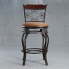High Luxury Stainless Steel Leather Counter Stool Barstool Wedding Swivel Cafe Quality Furniture Rose Gold Bar Chair
