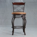 High Luxury Stainless Steel Leather Counter Stool Barstool Wedding Swivel Cafe Quality Furniture Rose Gold Bar Chair