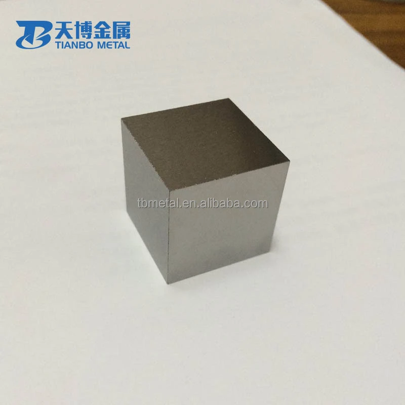 high purity 99.95% polishing hot sale 1kg tungsten cube pure iron ingot hot sale in stock manufacturer from baoji tinabo