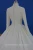 Import High quality beaded lace appliqued high collar muslin ballgown wedding dress from China