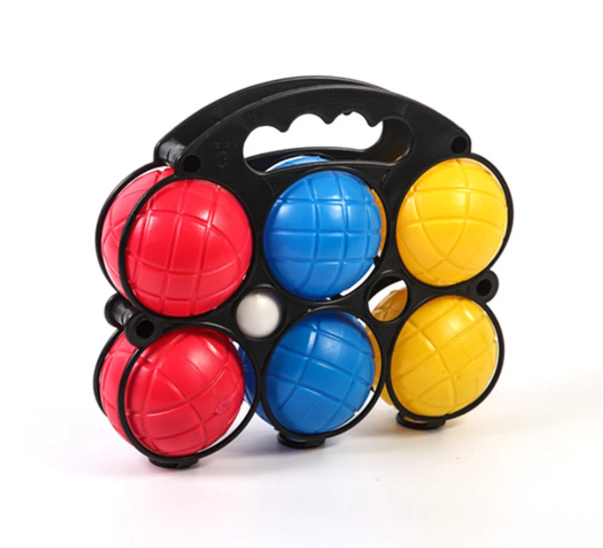 High quality Classic water filled plastic custom bocce ball set with plastic packaging Carry Case