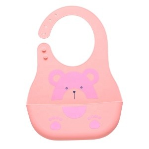 high quality color box package silicone baby bib