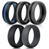 High Quality Custom Jewelry Cheap Mens Safe and Durable Silicone Rubber Wedding Band Ring for the Active Lifestyle