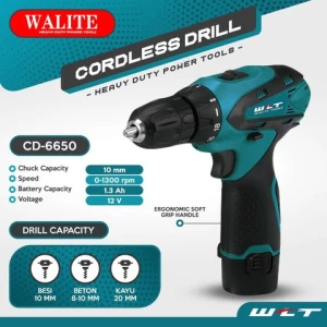 High quality electric hand drill, cordless drill 12V 1300Ah varied speed power tools