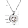 High quality fashion crystal diamond necklace heart shape pendant necklace jewelry