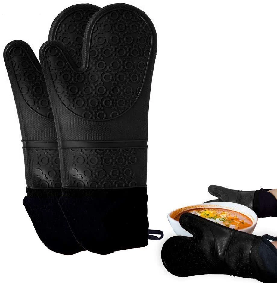 High quality high temperature resistant kitchen oven silicone Use Mitts for grilling protective silicone Use Mitts