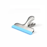 High quality kitchen home office usage firm grip chip bag clips stainless steel straw with silicon clips metal clips for food