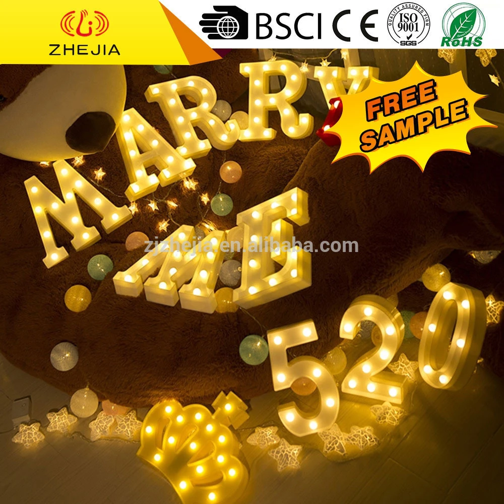 High quality led light letter marquee love letters battery operated light