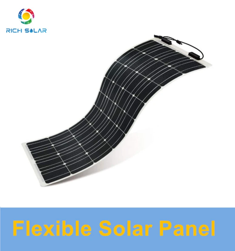 High Quality MONO POLY 21% Efficient Thin Film Solar Panel Overlapping 100w Flexible Solar Panel