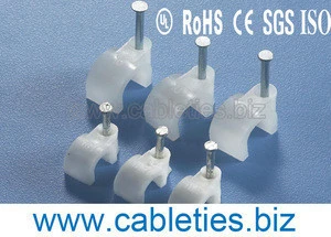 high quality round circle nail cable clip
