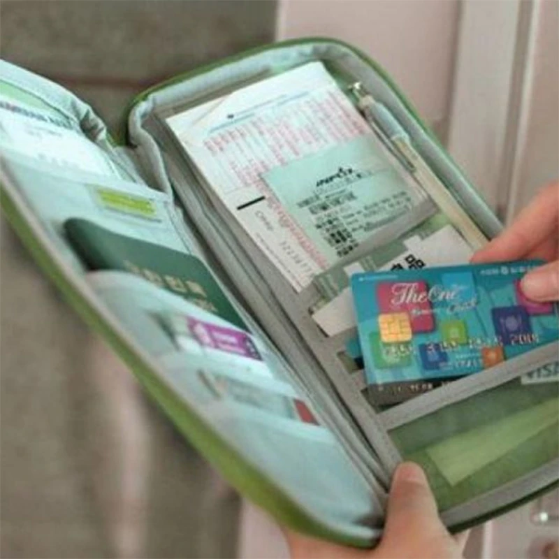High Quality Travel Wallet Passport Holder Document Organizer Card Bag