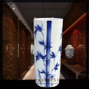 High quality White color bamboo ceramic umbrella stand