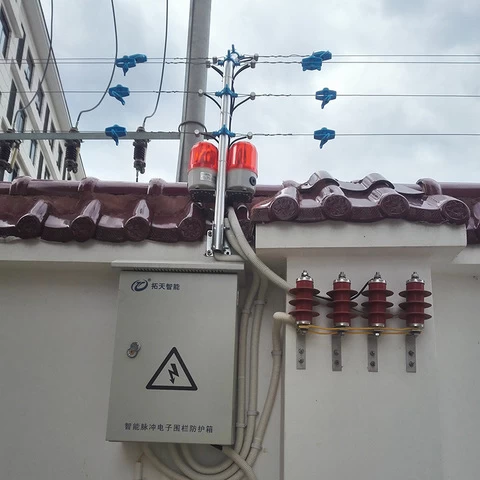 High Voltage  Electric Fence Anti-theft Alarm System  Energizer  Security Fence Wire Posts Prevent Intrusion