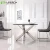 Import Home furniture Stainless Steel Base Tempered Glass Dining Room Tables from China