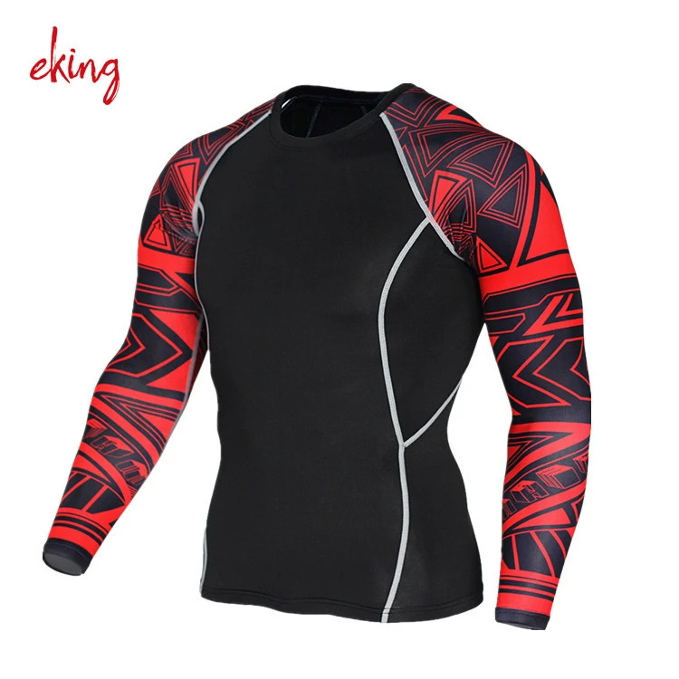 Hot customized UPF 50 surfing rash guard compression shirt