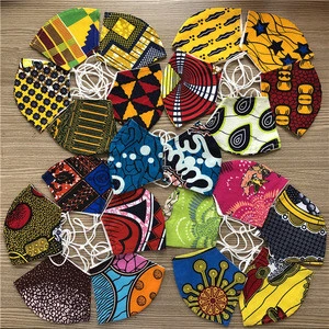 Hot sale 2 layer 100% Cotton Fashion Fancy Party Decoration fabric african print pattern face cover M a s k s