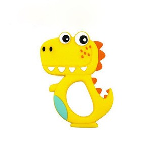 Hot sale dinosaur silicone baby teething toys baby BPA Free Food Grade silicone teethers