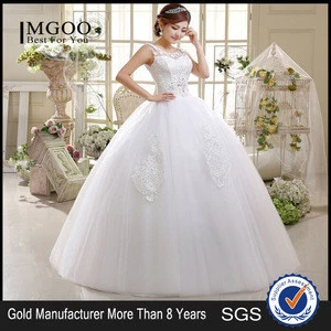 Hot Sale Fashion Lace Embroidered Wedding Dress Waist Section Fluffy skirt Wedding Bride Dress Wholesale