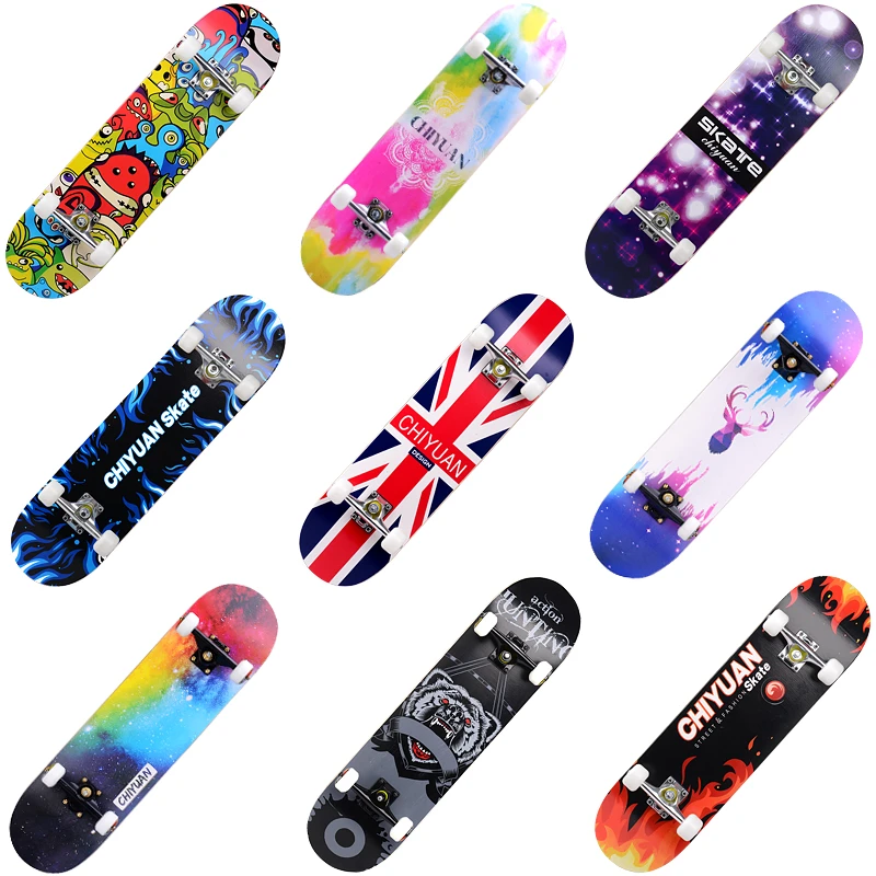 hot Sale four-wheeled skateboard bearing men and women double-upper maple plank road childrens professional scooter