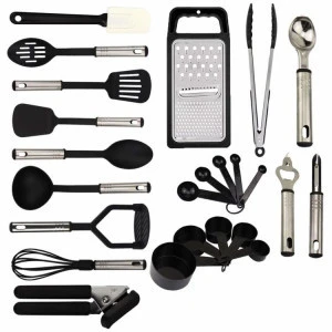 Hot sale high quality 24 Piece Heat-Resistant plastic nylon kitchen utensil set