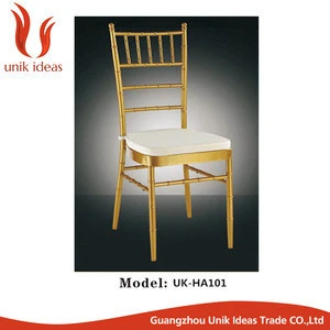 Hot sale hotel banquet gold tiffany chivari chair for outdoor wedding