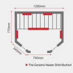 Hot Sale infrared sauna room G2CTP 2 person sauna room