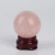 Import Hot sale natural rose quartz sphere pink gemstone crystal ball crystal craft for decoration from China