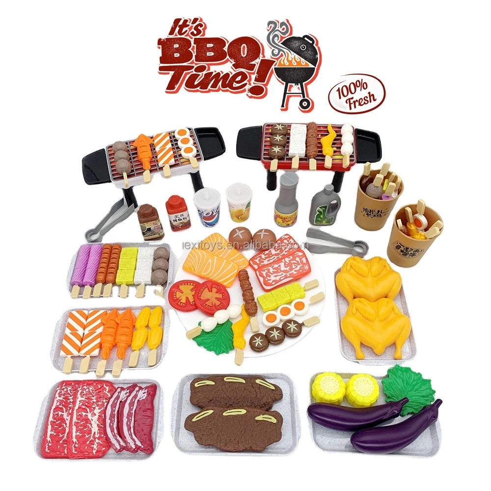 Hot sale play house toy food set toys children kitchen barbecue cooking playset