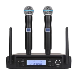 Hot Sale Professional 2 Channels Vhf Wireless Microphone