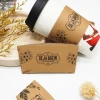 Hot sale reusable coffee cup sleeves custom printed coffee reusable cup sleeve with logo biodegradable paper cup sleeve printing