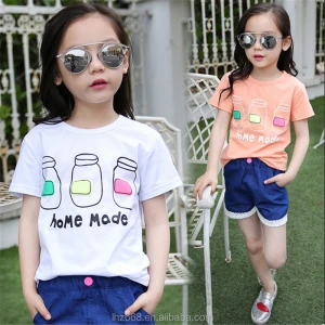 Hot Sale Summer Children T-Shirt Spot Wholesale Boutique Baby Boys Clothe 100% Organic Cotton Made In China
