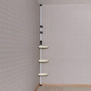 Hot Sales 3 Tier Shelves Telescopic Bathroom Accessories Shampoo Storage Corner Racks