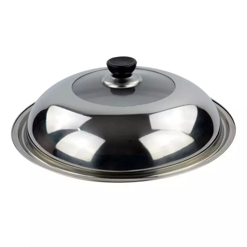 Hot Sell Cookware Wok Cover Cooking Pot Cover Visible Pot Cover Stainless Steel