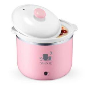 Hot Sell Novelty Pink Iron Ceramic Crock Pot Slow Cooker