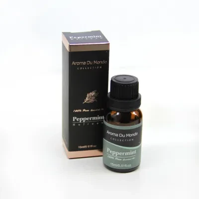 Hot Selling 15ml Amber Glass Pure Peppermint Scents Essential Oil