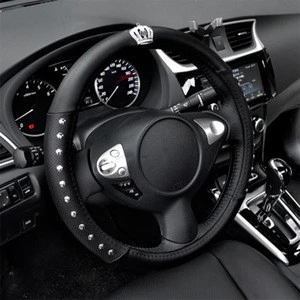 Hot selling 400mm auto steering wheel cover custom with low price