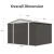 Import Hot-selling 8 x 10 FT Large Outdoor Storage Shed, Tall Metal Garden Sheds for Bike, Lawnmower, Garbage Can from China